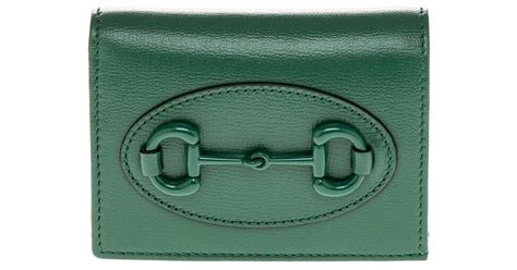 gucci horsebit wallet green|Gucci Horsebit 1955 strap wallet.